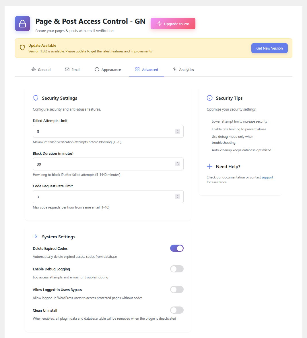GN Page & Post Access Control screenshot 4