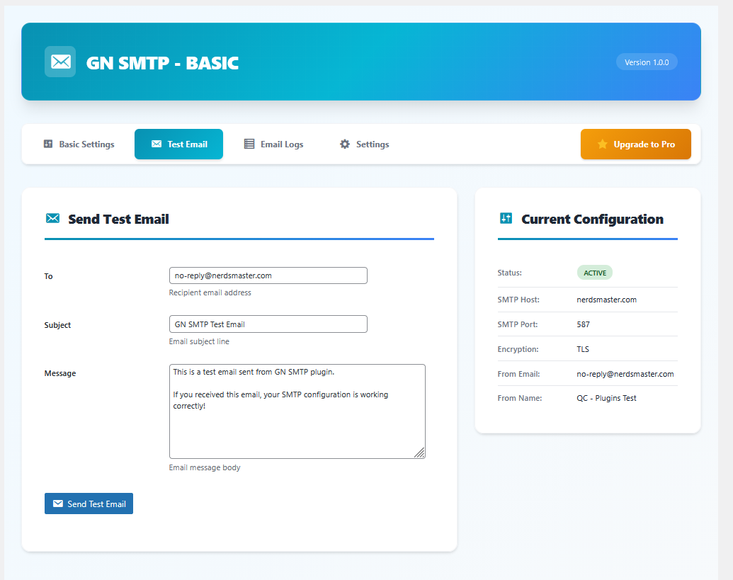 GN SMTP screenshot 4